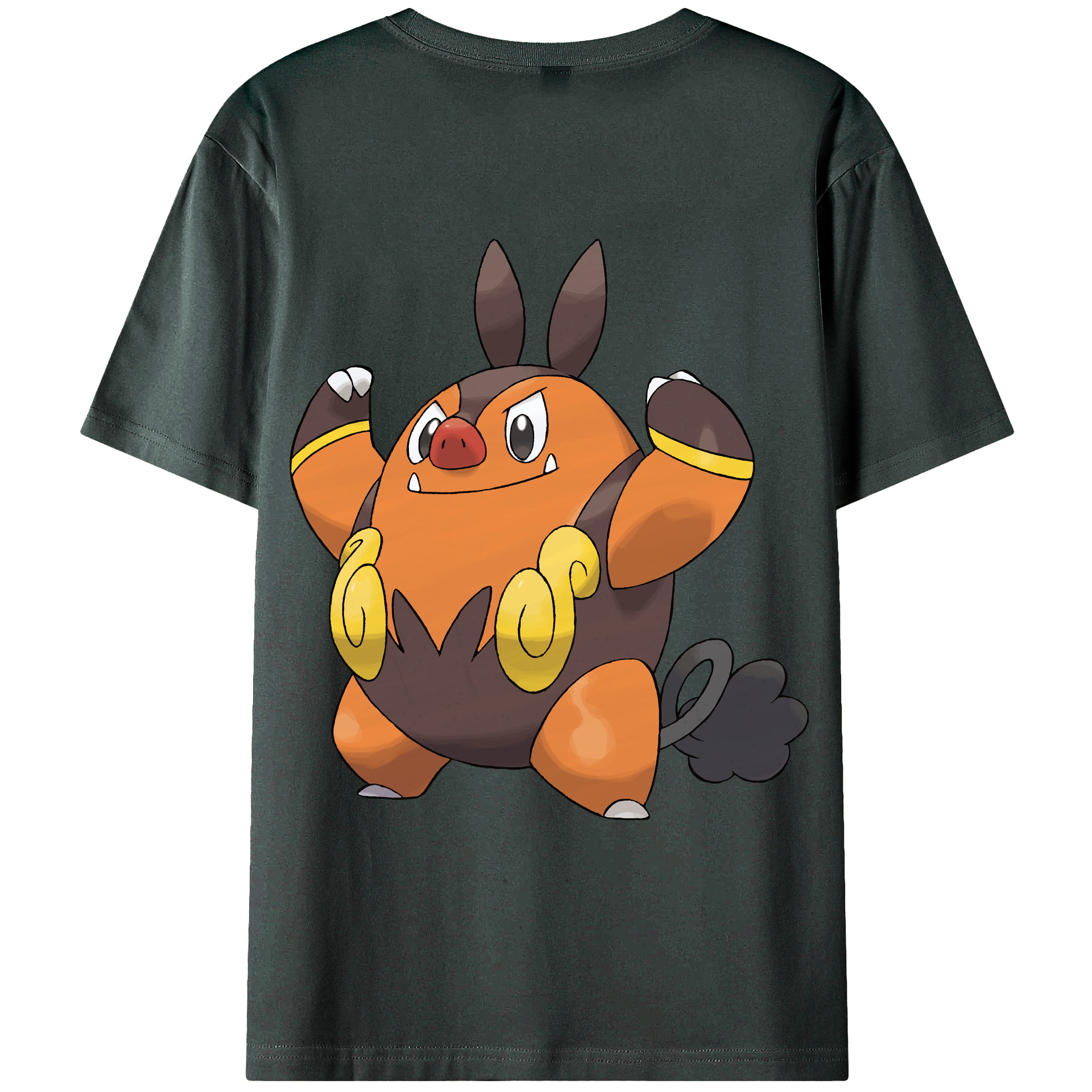 （画像用） ポケットモンスター Pokémon 綿100％ メンズ半袖Tシャツ（バックプリント） 通気性
